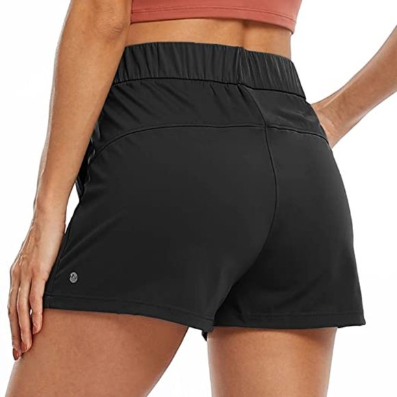 Willit Women's Black Athletic Shorts (Large) - Picture 2 of 4